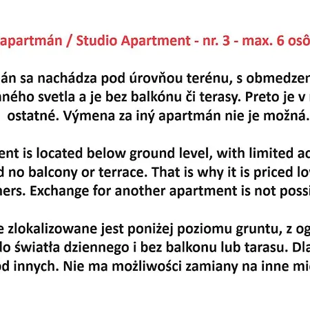 Lägenhet Suterenovy Stary Smokovec